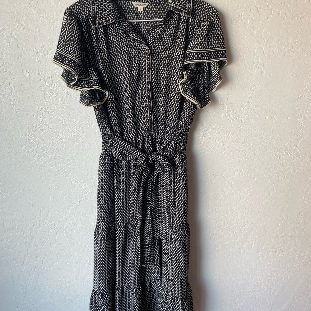 Black and White Retro Maxi Dress